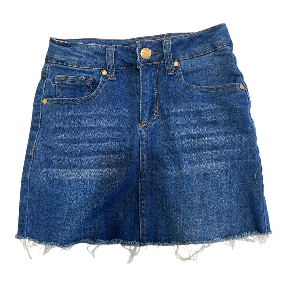Joe's Jeans Girls' Raw Hem Denim Mini Skirt Size 7